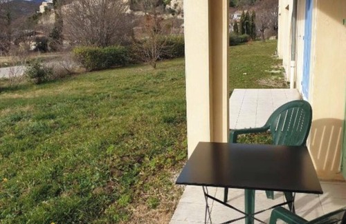 Montbrun-les-Bains Condo | Studio Montbrun-les-Bains, Le Hameau des Sources, village view and Mont Ventoux