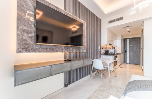Al Barsha Apartment | Studio Overlooking Community and Pool, Near Dubai Butterfly Garden