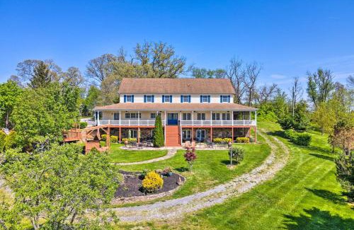 Berryville Villa | Stunning Former Winery with Pool and Mtn Views!