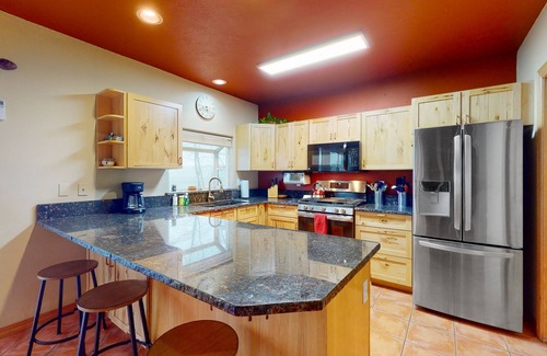 Pagosa Springs House | Stunning lake house with dock, firepit, grill, canoes, & mountain views