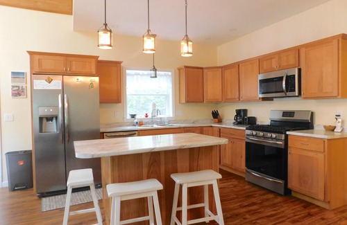 Bridgton Ski Chalet | Stunning modern home in peaceful, private setting on desirable Long Lake.