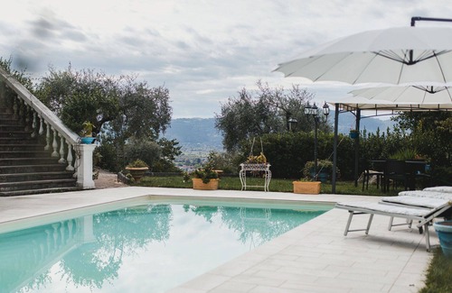 Castelnuovo Magra Villa | Stunning private villa with WIFI, A/C, private pool, TV, patio, panoramic view and parking