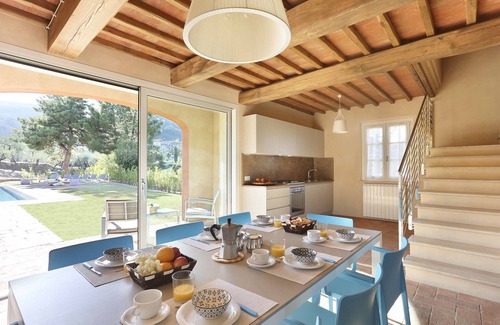 Colle di Compito Villa | Stunning private villa with A/C, private pool, WIFI, TV, balcony and panoramic view, close to Lu.