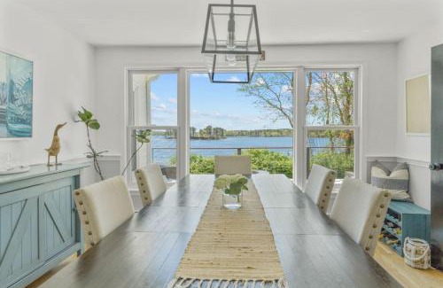 Dennis Port House | Stunning Waterfront Home with Hot Tub Deck Fire Pits and Office