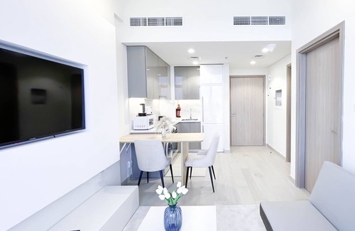 Nad Al Sheba Apartment | Stylish 1BR with Balcony in Azizi Riviera