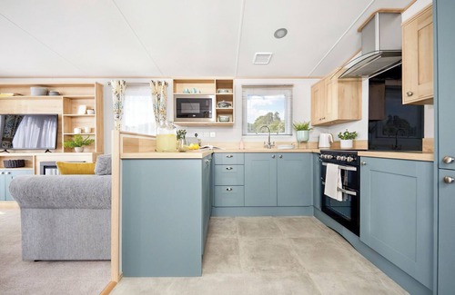 Ludchurch House | Stylish and modern 12ft-wide caravan with one double and one twin.
