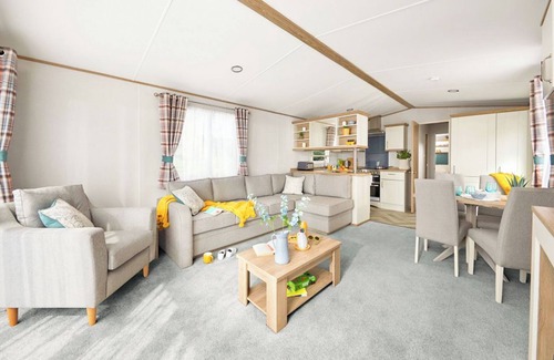 Aberystwyth House | Stylish and modern caravan with one double and one twin.