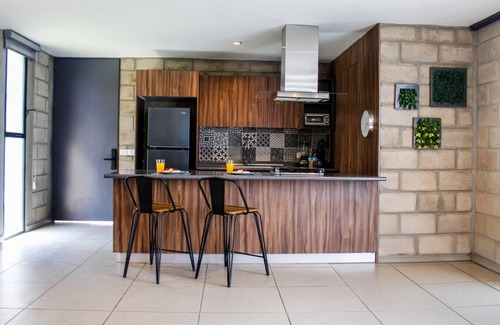 Downtown Guadalajara Apartment | Stylish Authentic Loft w/Gym & Coworking | 1 BD | Tribu Colón