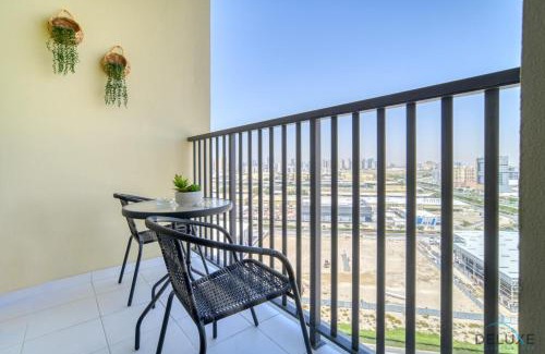 Dubai Production City Apartment | Suave 2BR with Assistant Room at Mesk 1 Midtown Dubai Production City by Deluxe Holiday Homes