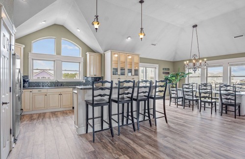 Salvo House | SUMMER SAVINGS Semi-Oceanfront Dog & Handicap Friendly w Pool, Hot Tub, Elevator