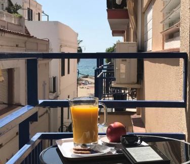 Sitges Town Center Apartment | Sunny Flat in Sitges 30 Seconds to Beach, Balcony & Sea Views!