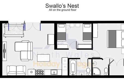 Holywell House | Swallows Nest - Two Bedroom House, Sleeps 4