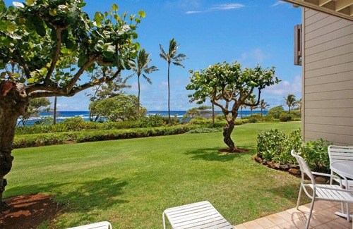 Lihue Condo | Sweet Ground Floor Suite w/WiFi, Lanai, Kitchen, Flat Screens, DVD–Kaha Lani 122
