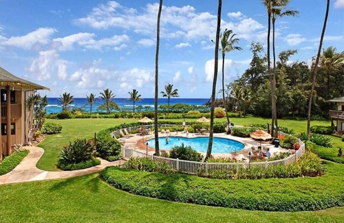 Lihue Condo | Sweet Ground Floor Suite w/WiFi, Lanai, Kitchen, Flat Screens, DVD–Kaha Lani 122