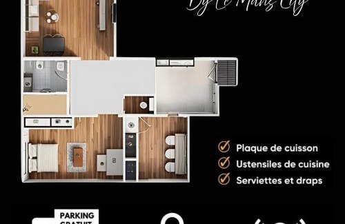 Republique Apartment | Sweet & Home - Centre-ville & Proche Circuit des 24H - Climatisé - Parking - by Le Mans City