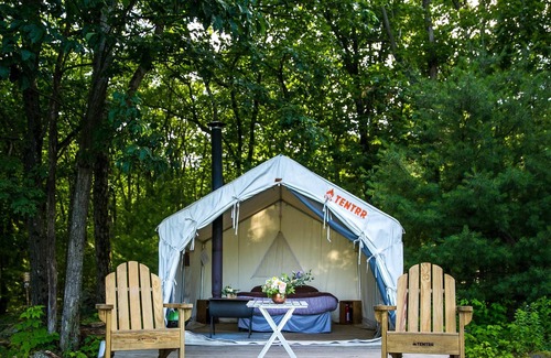 Catskill RV Rental | Tentrr Signature Site - The Old Catskill Game Farm Abandoned Zoo: Overlook Site