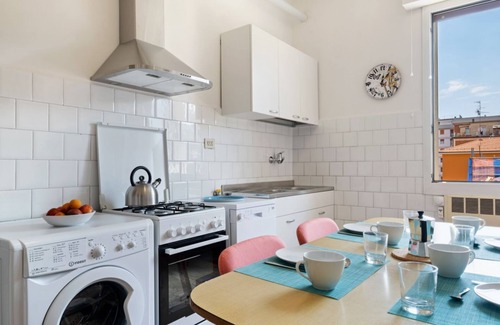 San Donato Apartment | The apartment is located on the fourth floor of a building with a lift, not suitable for the disabled.It comfortably accommodates six people in 102 square meters of space, with a double bed, two single beds and a sofa bed in the living room.Complete with