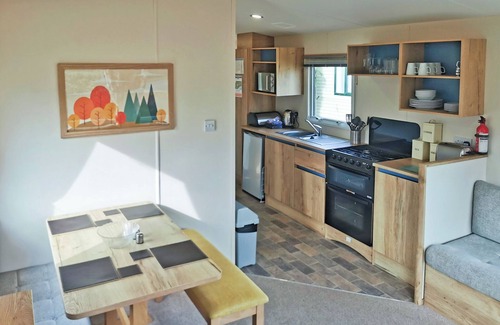 Aberystwyth House | The Gold Plus 2 caravan is 12ft wide with one double and one twin.