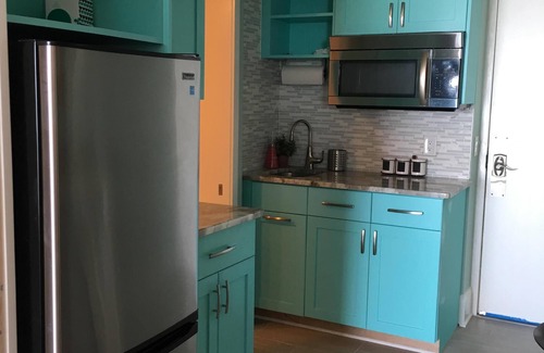 Myrtle Beach Condo | The Luv Shack- Oceanfront Romantic Couples Suite, Fireplace, Walk In shower