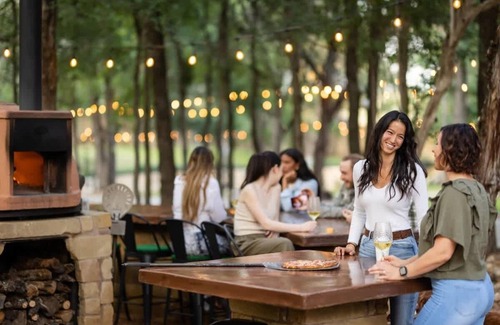 Austin Villa | The Lux Lounge near COTA: Hot Tub, BBQ & Events!