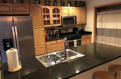 Ellicottville Villa | The open layout Crown Suite walkable to restaurants and Holiday Valley.