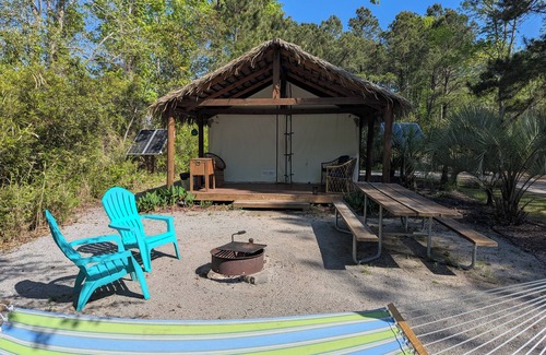 Supply RV Rental | The Polynesian Glamper is a cozy retreat Just 2 Miles from Scenic Holden Beach