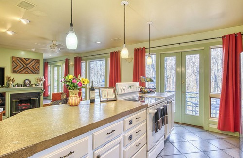 Waynesville Bed & Breakfast | The Rhododendron House is a spacious cottage in Waynesville, NC. It is ideal for families traveling with younger and older children and longer term stays. This open floor plan, 1000sq foot cottage is a stand alone building and has ample space to spre