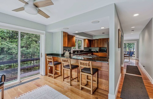 West Hartford House | Three Decks Hot Tub Fire Table - DeckHouse Retreat