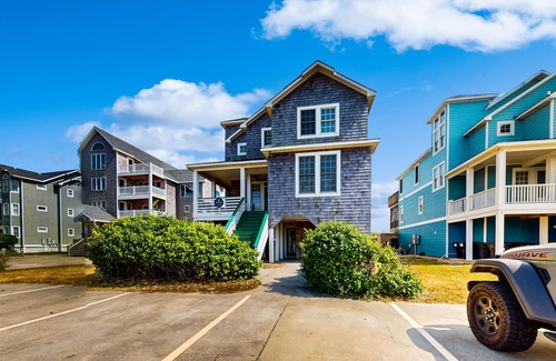 Hatteras House | Three-story beachfront home with private pool, hot tub, decks, & ocean views
