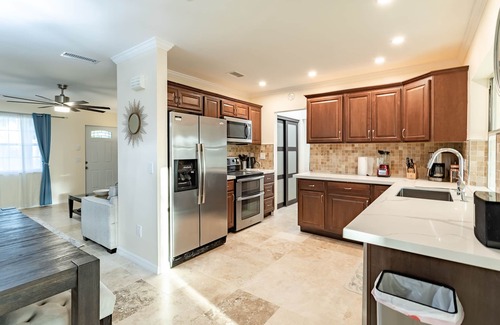 Land of the Presidents House | Tiki Paradise OasisnHome + Pool, Tiki Hut & 10 Min to Beach! New Outdoor Kitchen