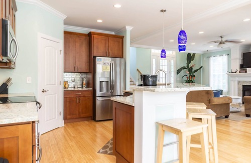 Yaupon Beach House | Time Stands Still: 4 Bed/3 Bath Home with Private Fenced In Pool Only One Block
