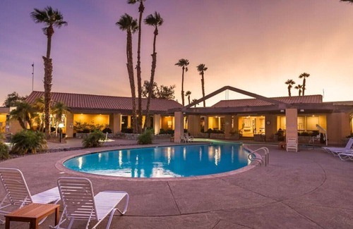 Desert Hot Springs House | Tiny Desert Home with Deck & Mineral Pools!