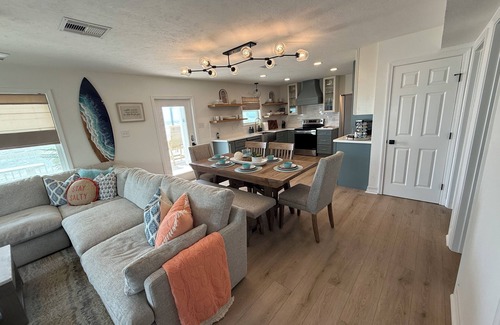 Surfside Beach House | “Toes in the Water” beachfront house 4bed/3bath sleeps 12 on pedestrian beach