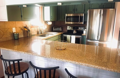 Albrightsville House | Tons of Space! 2 floors,Huge Deck,2 fireplaces,All New Beds. Near beach/lake/ski