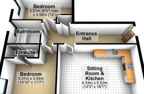 Ipswich Apartment | Toothbrush Apartments - 2 Bed 2 Bath - Ipswich Nr Train - Compair Crescent