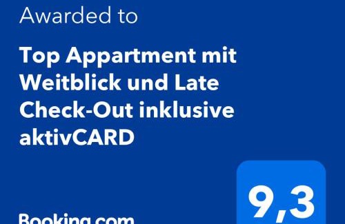 Sankt Englmar Apartment | Top Appartment mit Weitblick und Late Check-Out inklusive aktivCARD