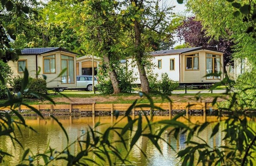 Burnham-on-Sea House | Top of the range 12ft-wide caravan with one double and two twin.