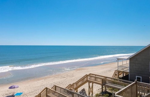 Surf City House | Topsail State of Mind - 4BR Oceanfront Home; Elevator; Covered Porch