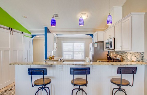 Villa Segunda House | Tranquil covered deck with Gulf views, private pool and easy beach access.