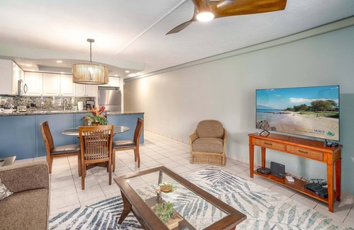 Kihei Condo | Tranquil Retreat: Kamaole Sands 7-105, 1BR Condo Steps from the Beach, Split AC!