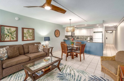 Kihei Condo | Tranquil Retreat: Kamaole Sands 7-105, 1BR Condo Steps from the Beach, Split AC!