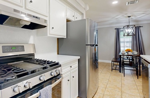 Grogan's Mill House | Tree-lined property with pool, bikes, gas fireplace, & separate casita - dogs ok