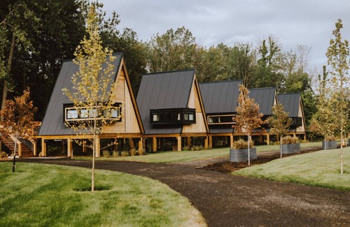 Sodus Cabin | Treehouse 1 · Honeymoon Treehouse Retreat with Hot Tub