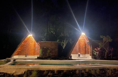 Toya Bungkah House | Triangular house and hot spring
