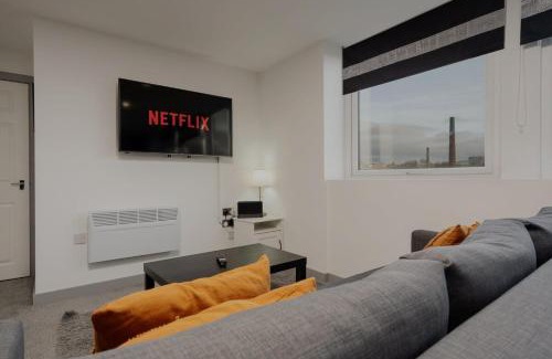 Yeadon Apartment | Two Bedroom Flat by Brookland Stays Serviced Accommodation Short Lets Leeds with Free WiFi