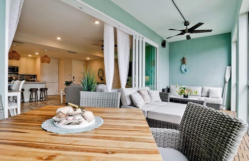 Whitney Beach Condo | Two bedroom luxury resort condo near AMI, pet friendly and elevator.