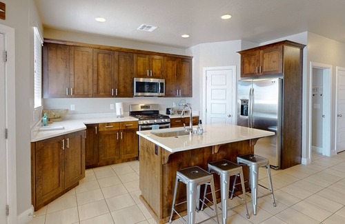 Sienna Hills House | Two-story townhome with patio, pool, hot tub, washer/dryer, & central AC