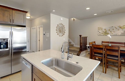 Sienna Hills House | Two-story townhome with patio, pool, hot tub, washer/dryer, & central AC