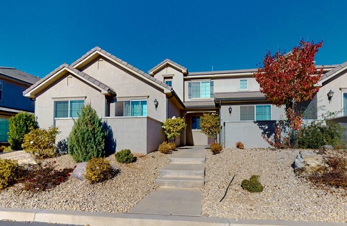 Sienna Hills House | Two-story townhome with patio, pool, hot tub, washer/dryer, & central AC