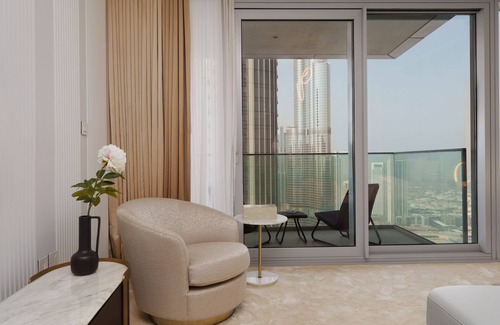 Downtown Dubai Apartment | Ultra Chic High-Floor Apt w/Direct Burj Khalifa & Fountains Views